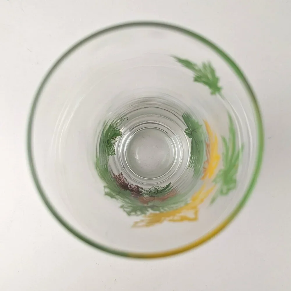 Vintage 50s Maple Leaves Highball Glass